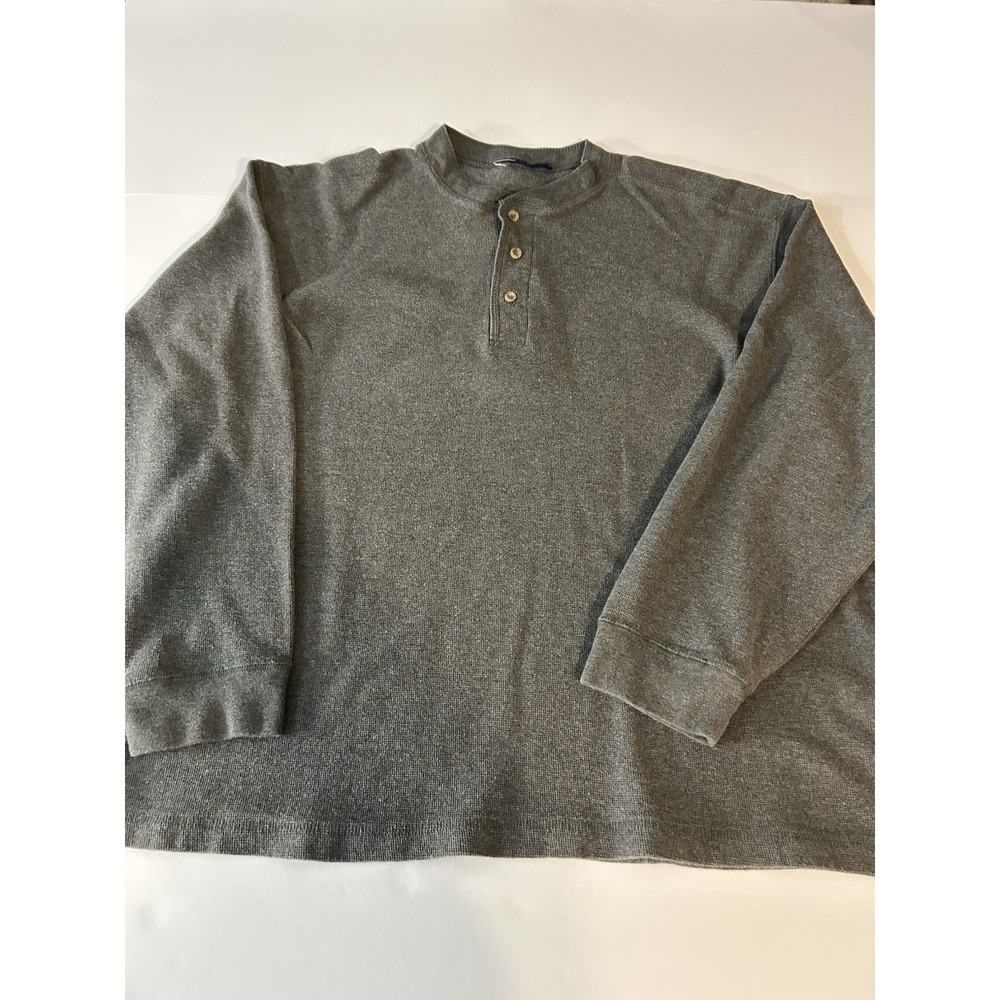 Men's Gray‎ 3 Button Henley XXL